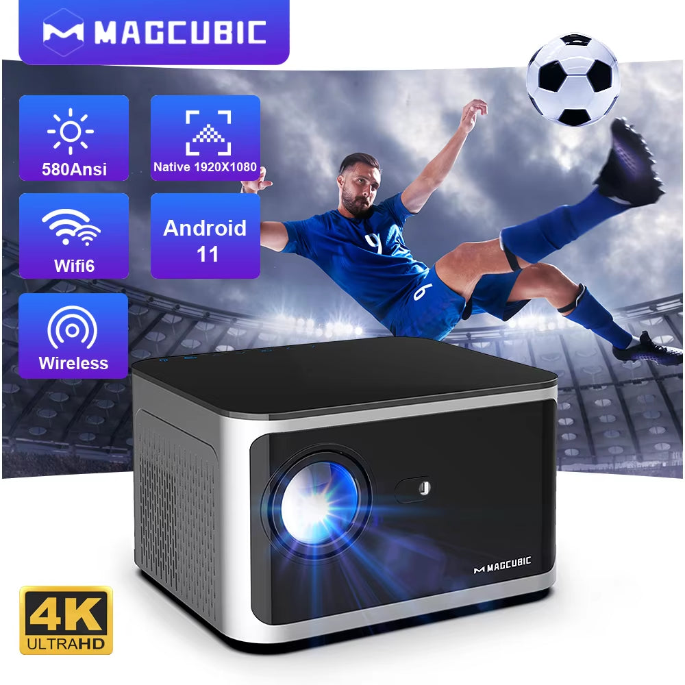 Experience Home Cinema Like Never Before with the Android 11 4K Smart Projector 1920x1080P Full HD,